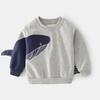 Autumn Korean version printed boys long-sleeved street trend fashion pullover for small and medium boys casual sweater