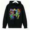 Autumn Winter Spravaki Character Collage Initials Printed Hoodies Fashionable Casual Warm Sports Long Sleeved Children's Boy Hooded Sweatshirts