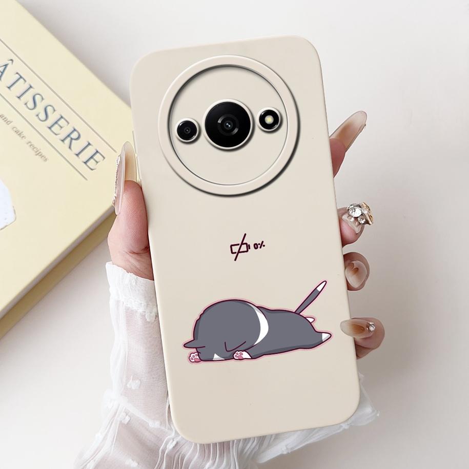 Für Xiaomi Redmi A3 Hülle 2024 Neue Mode Blume Quadratisch Silikon Kameraobjektiv Schutzabdeckung Für Xiaomi Poco C61 RedmiA3 Stoßstange