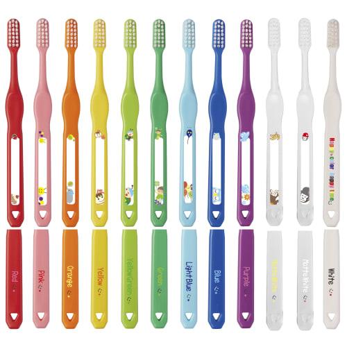

L APIS: Children s Toothbrush, Happy Color, 12 Colors, Dental-Recommended, Elementary School, Made in Japan, Junior Name, Eco-Wrapped, 12 Pencils, LA-