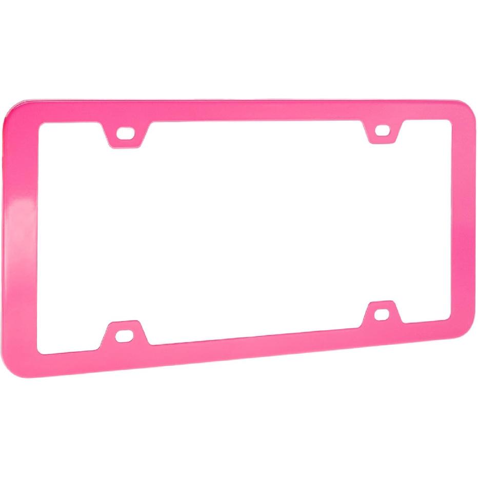 201 Stainless Steel License Plate Frames (Baby Pink)