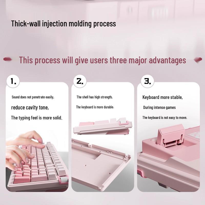 KZZI Kezhi K98 V2 Mechanical Keyboard: Three-Mode Bluetooth, 2.4G Wired, Gasket Mount, Custom Hot-Swappable.