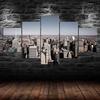 New York City Landscape Scene 5 Piece Five Panel Wall Canvas Print Modern Art Poster Picture Home Decor Gift For Him For Her