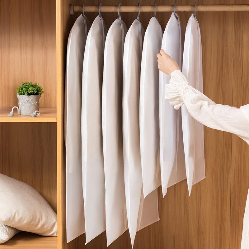 Kleiderhülle Staubschutz Brautkleidhülle Anzug Mantel Aufbewahrungstasche Transparent Vollständig Geschlossen Kleiderhülle mit Reißverschluss