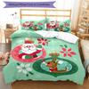 3pcs Christmas Santa Claus Bedding Set Duvet Cover Closure Includes 1 Duvet Cover & 2 Pillowcases, Soft and Comfortable for All Seasons.
