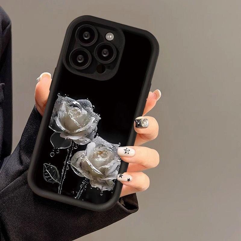 Rain and Dew Rose for iPhone17ProMax mobile phone case 17 Apple 16 matte 14/15 Premium 12 factory