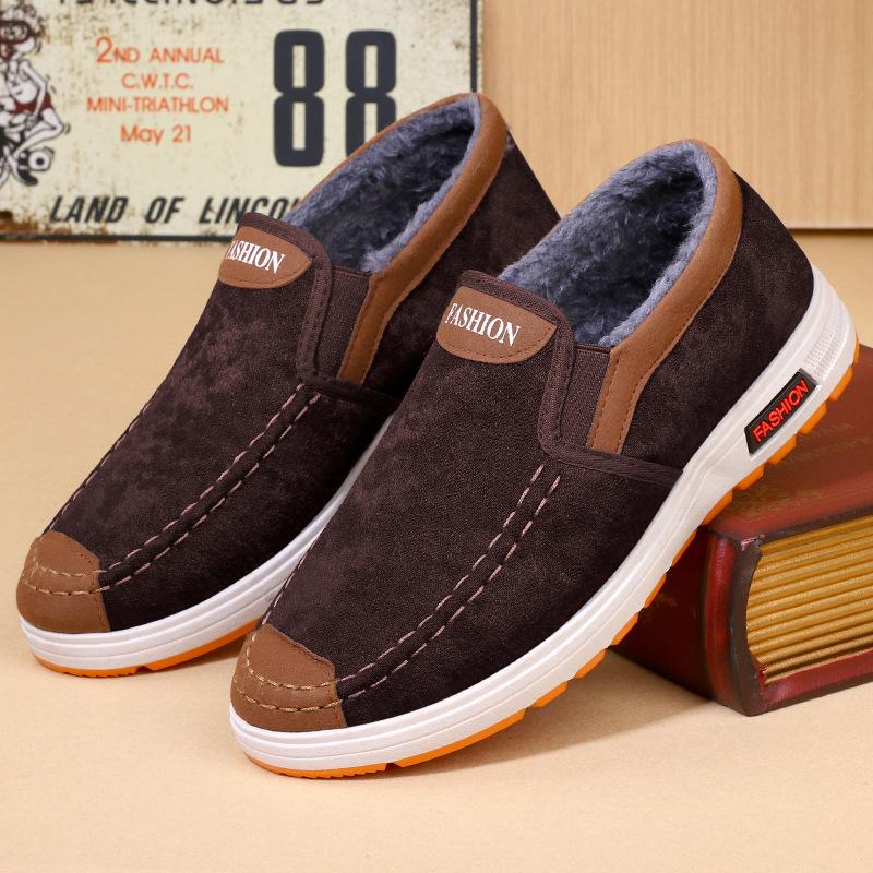 Cloth shoes high-top thickened velvet casual cotton shoes medium cotton shoes warm and comfortable shoes