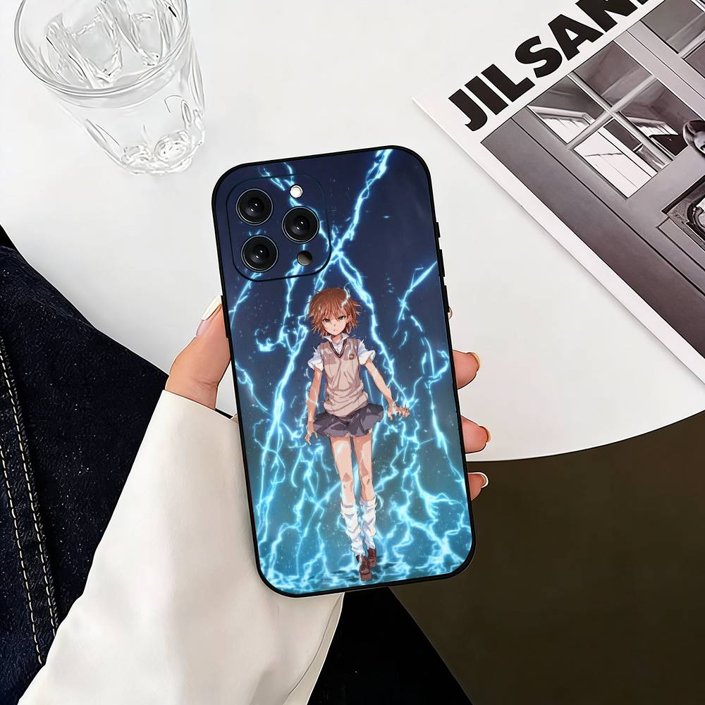 Misaka Mikoto Railgun Electric Warning Style  Phone Case Silicone Soft For IPhone 17 16 15 14 13 12 11 X XR Plus Pro Max Plus