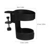 Premium Adjustable Clamp-on Cup Holder for Desk Table Edge Metal Construction Secure Mug Stand Office Home School Desk Drink