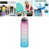 Omorc 1l Sports Water Bottle Leakproof Bpa-free With Detachable Filter And Time Marker