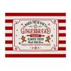 Christmas Print Cotton Linen Placemat – Heat-Resistant, Waterproof Table Decoration for Dining Room