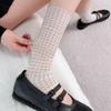 Modische ultradünne Pünktchensocken hautfreundlich weich Wadenhöhe atmungsaktiv Damen Seide transparent gestapelte Socken Sommer