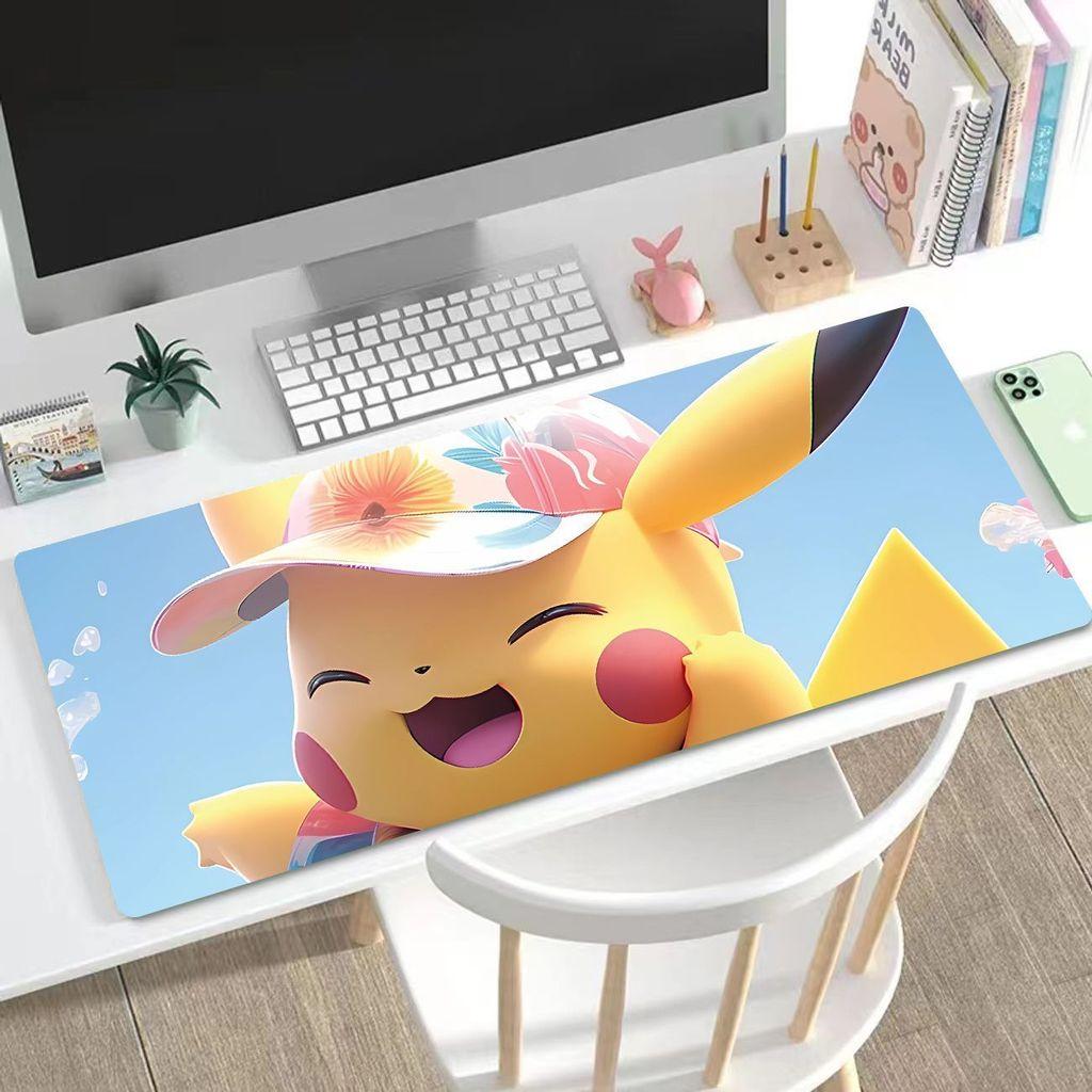 Pikachu Cute Mouse Pad HD Printing Large Seaming Waterproof Mouse Pad Antislip Gaming Mouse Pad
