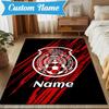 Custom Name Mexico Football Crest Rug Game Carpet, Floor Mat for Bedroom Living Room Entryway Rug, Home Decor Idea Gift for Christmas Birthday