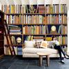Wallpaper 3d Retro Bookshelf Living Room Study Background Wall Mural Decor Classic Wall Papers