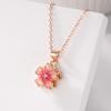 Korean Version of Fashion Temperament Lotus Women's Pendant Necklace Premium Packaging Rotatable Jewelry