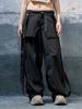 YEEL Skirt Layered Wide Pants Black