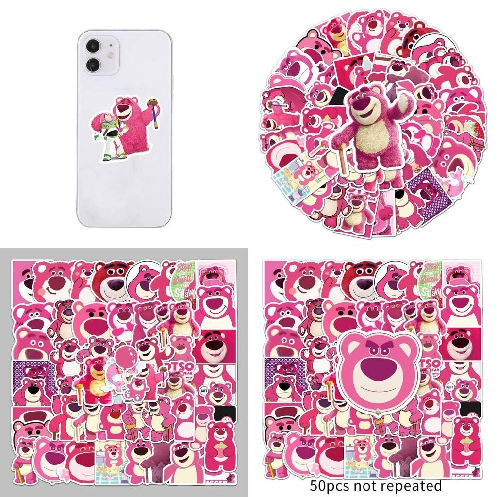 Adorable 50 Pcs Lotso Cartoon Stickers For Children's Toys Waterproof Sunproof