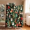 1pc Xmas Dogs Pattern Themed Flannel Blanket - Large Size, Soft, Lightweight, and Warm, Suitable for All Seasons - Perfect for Bed, Sofa, Office, Camp
