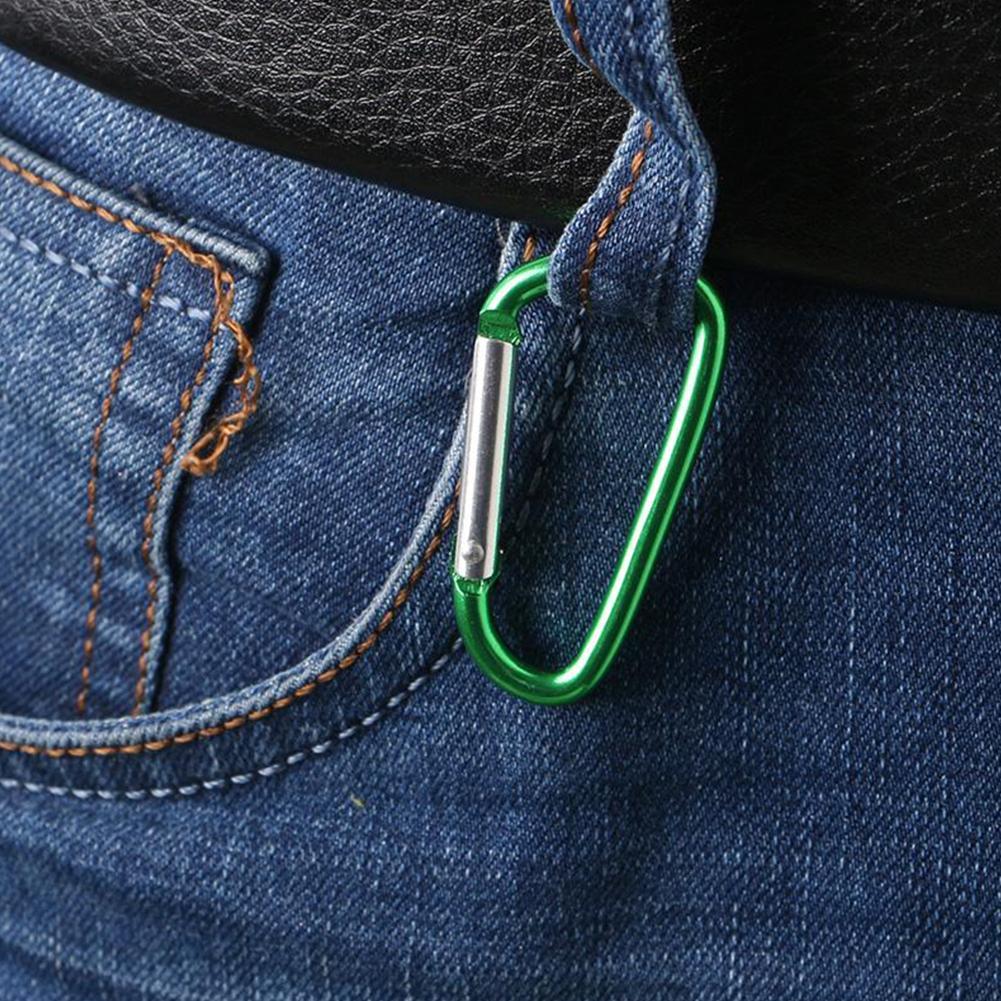 Bunte Karabiner-Schlüsselanhänger Aluminium D-Ring Schnalle Federkarabiner Schnapphaken Clip D-Ring Schlüsselanhänger Kletterzubehör