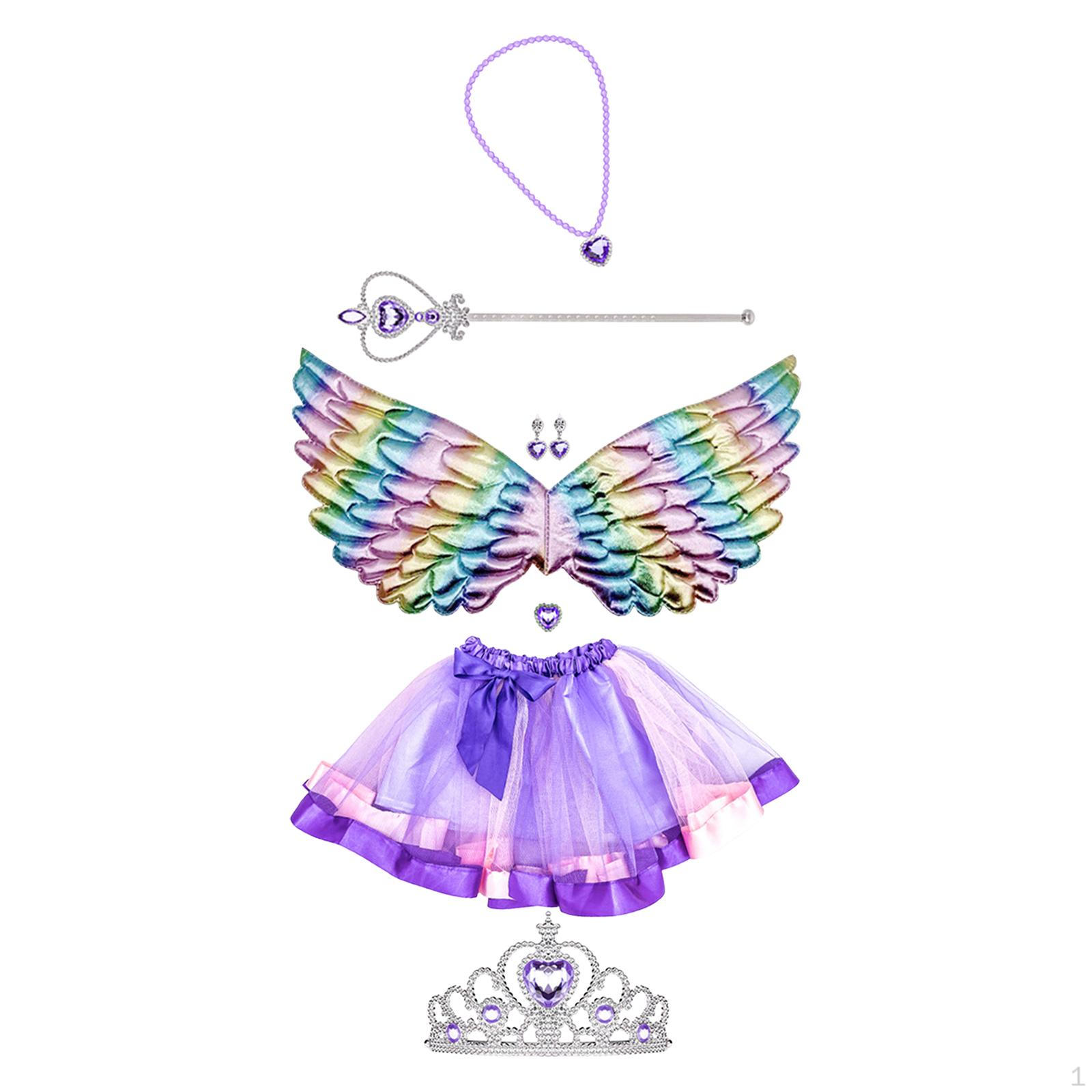 Fairy Costumes for Girls, Kids Butterfly Wing Tutu Skirts Halloween Style B