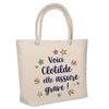 Tote Bag - PLANETEE - Clotilde (beach Isotherm) - Natural Jute - Beige - Sturdy Handles