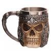 Ritter Edelstahlkelch Retro Bierkrug Whiskeybecher Kreatives geprägtes Harzornament Personalisierter Becher