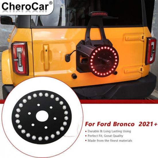 

Spare Tire 25 LED Lamp Wheel 3rd Brake Decor Light Cover For Ford Bronco +