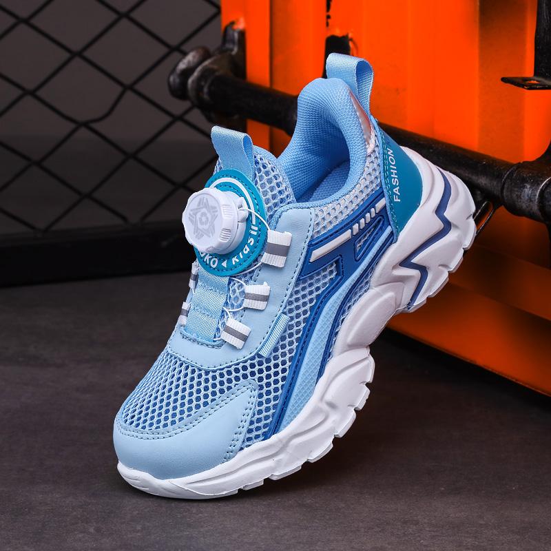 Children Sports Shoes Boy Sneaker Black Mesh Summer Breathable Kids Casual Shoes Boy Running Tennis Running Sneaker