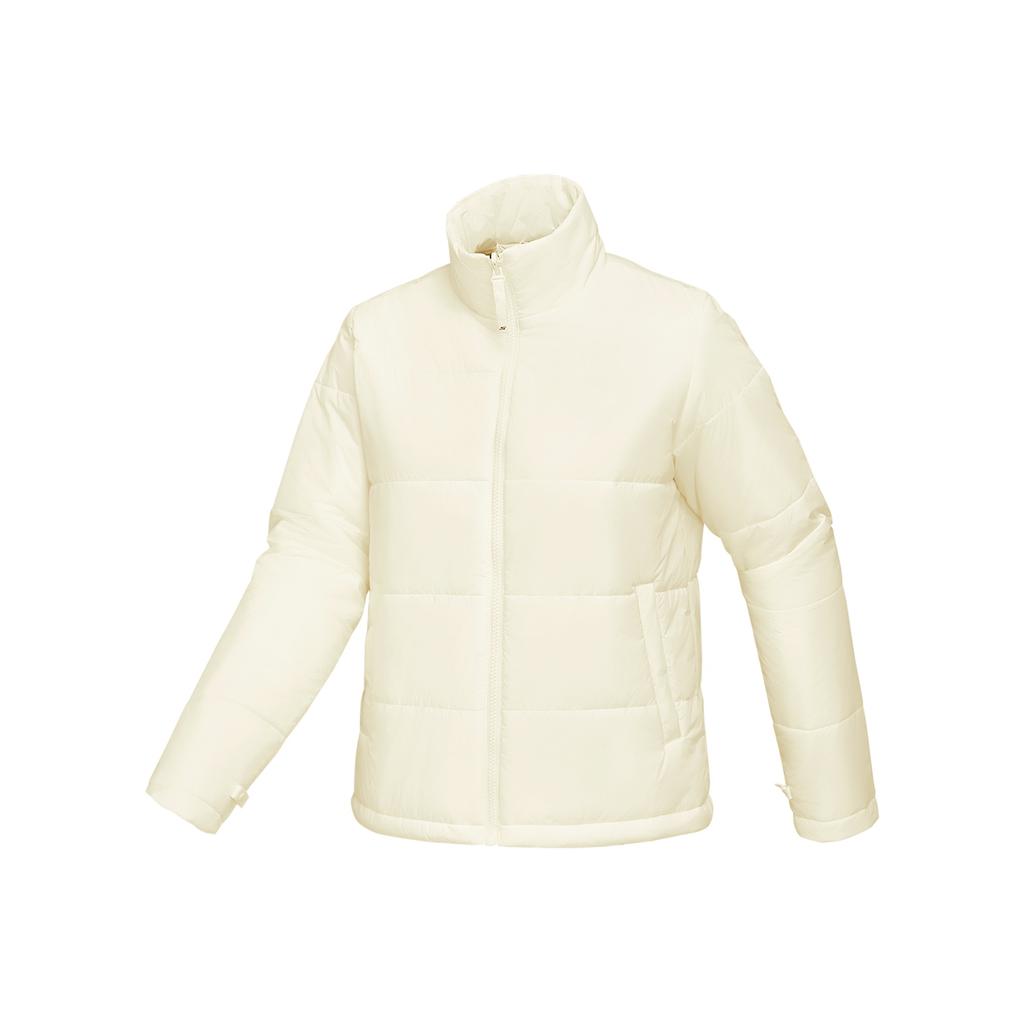 Skechers Warmth Resistant Durable Woven Hooded Jacket Soft Sport Comfortable Commuter Versatile Casual Set Women Outerwear Corn-White P125W013-01PJ
