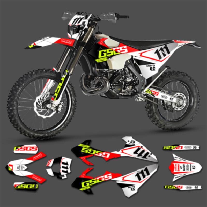 PowerZone For GASGAS EC Motorcycle Fairing Graphics Backgrounds Decals Stickers Kit For GASGAS EC 2018 2019 2020
