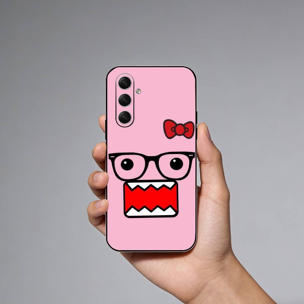 Cute D-Domo-kun Phone Case For Samsung Galaxy A73,A21s,A22,A31,A52,A53,A71,A41Soft Black Shell