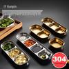 304 Stainless Steel Two-Compartment Dipping Dish