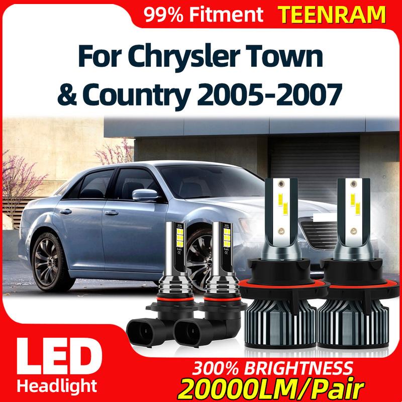 

240W Canbus LED Headlamps 40000LM Car Headlight Bulbs 6000K White Fog Lamps 12V For Chrysler Town & Country 2005 2006 2007 High Low Beam 2PCS
