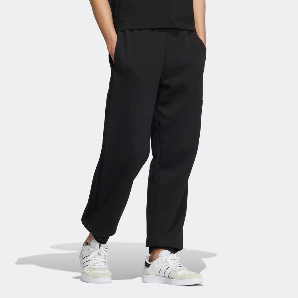 Adidas Neo Mahjong Logo Fleece-Lined Jogger Pants Unisex Bottoms Black IA6895