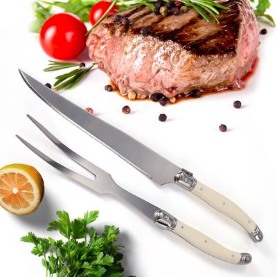 Edelstahl Braten Lamm Messer Gabel Salat Servierwerkzeuge Truthahnmesser Steak Bratenfleischmesser Teppanyaki Set Werkzeuge