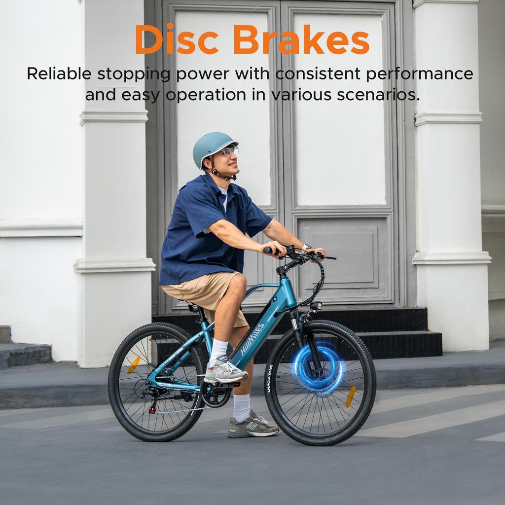 HillMiles MileTrail Electric Bike: Power Through City Streets and Trails with 250W Motor, 36V 13Ah Battery, 25 Km/h Top Speed and 120 KM Range