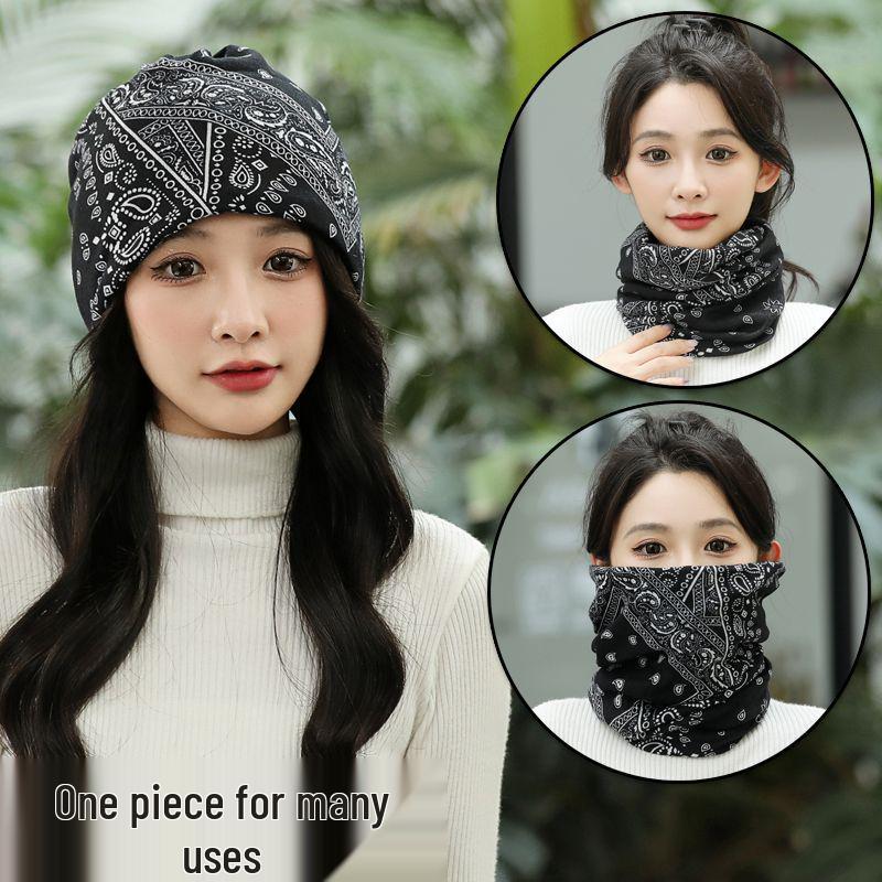 

Женский многофункциональный снуд большого размера: Зимний бафф для шеи и многофункциональный шарф-повязка на голову 55-63 cm