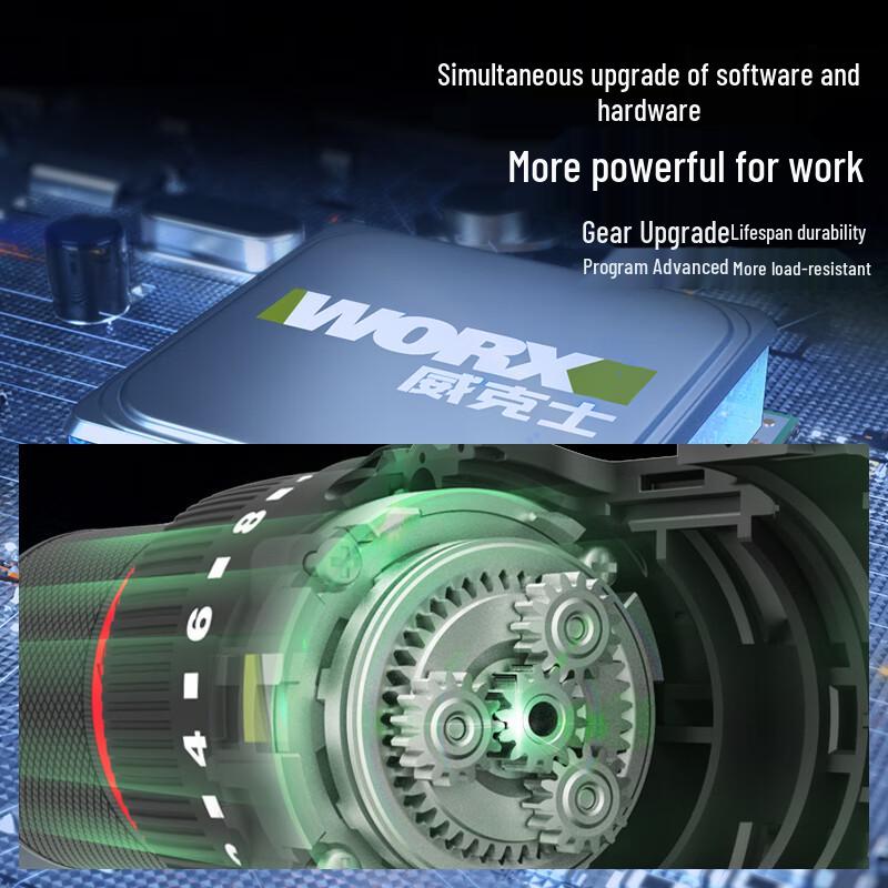 WORX 12V Brushless Cordless Drill/Driver WU130X CN plug (adapter included)