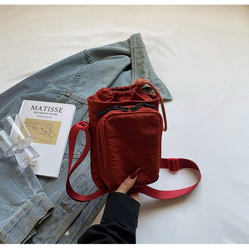 Casual versatile small square bag spring new fashion canvas small square bag high-end trend messenger bag