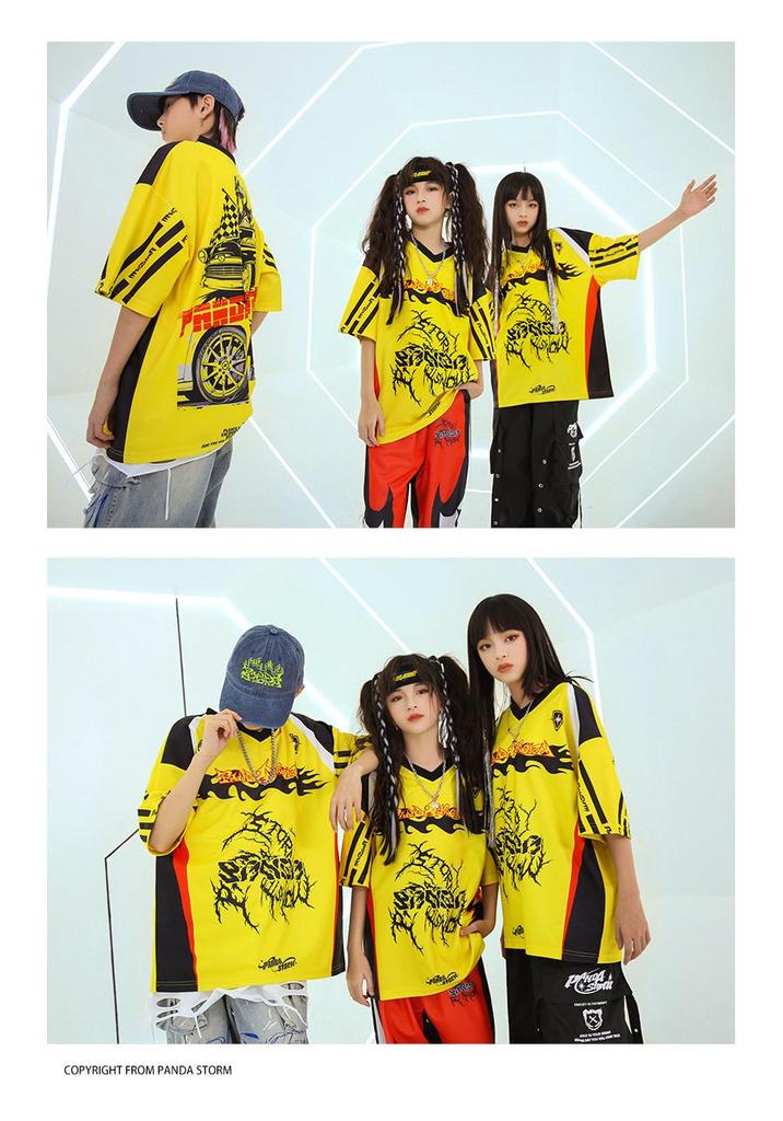 Kids' Hip Hop Street Dance Performance Outfit - Jazz Dance Fashion Show Drum Set Vest and T-shirt for Boys and Girls