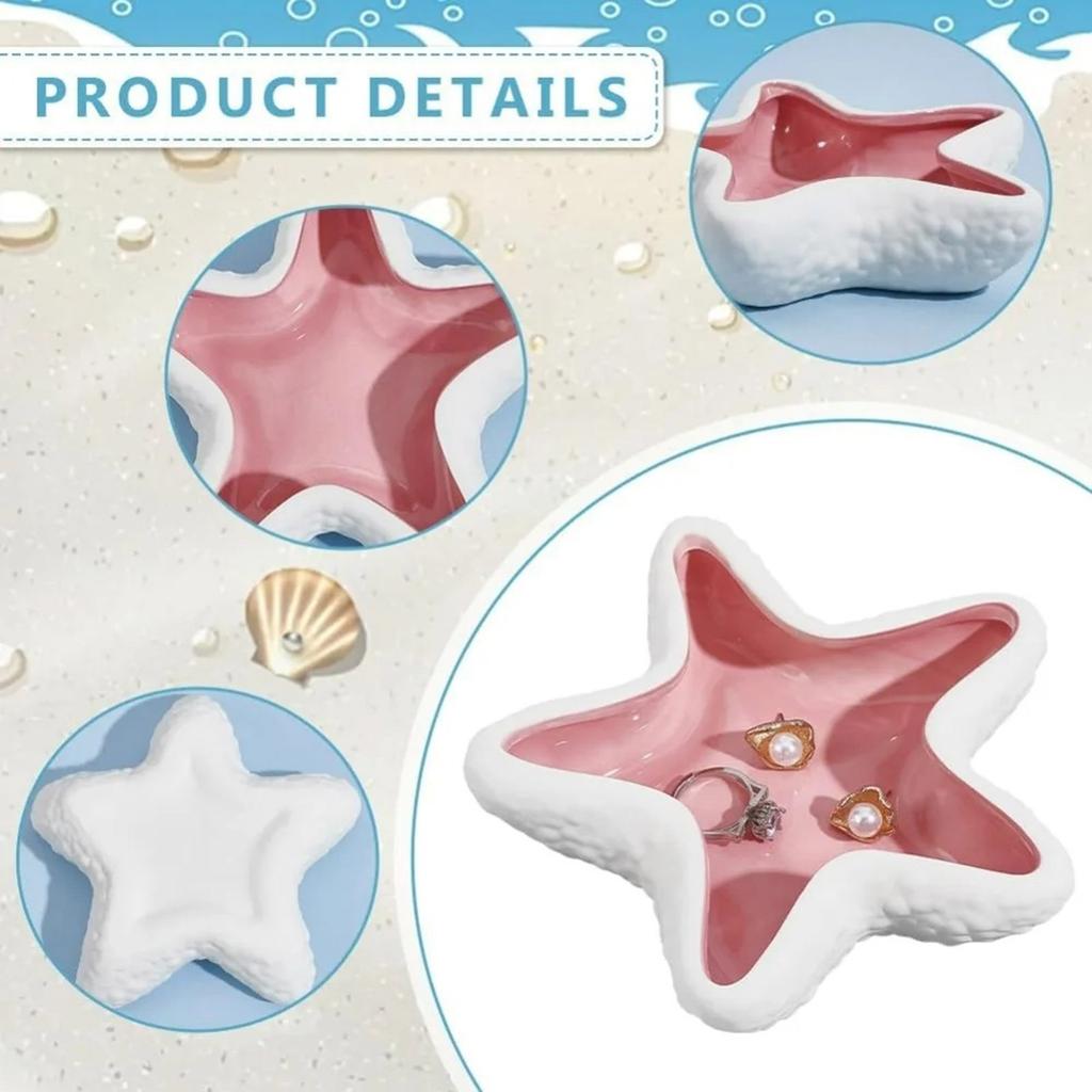 Coastal Deck Jewelry Storage Dish Earthenware Workmanship Dense 14cm Planner With Gift Ready Packaging