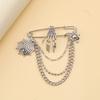 Modern Chain Lapel Pin Ornament Statement Style Badge Chain Pendant Brooches