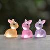 Small Ornaments Rabbit Luminous Resin Bunnies Glow Miniature Cute Mini