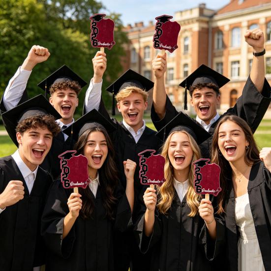 Wooden Graduation Photo Props 2026 Graduation Party Decoration Personalized Commemorative Graduation