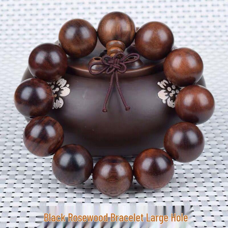 Duobao Agarholz & Rote Bohnen Ebenholz Gebetsperlenarmband 2.0