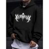 Men'S Hoodie with a Dark Style Skull Design, Perfect for Casual Streetwear