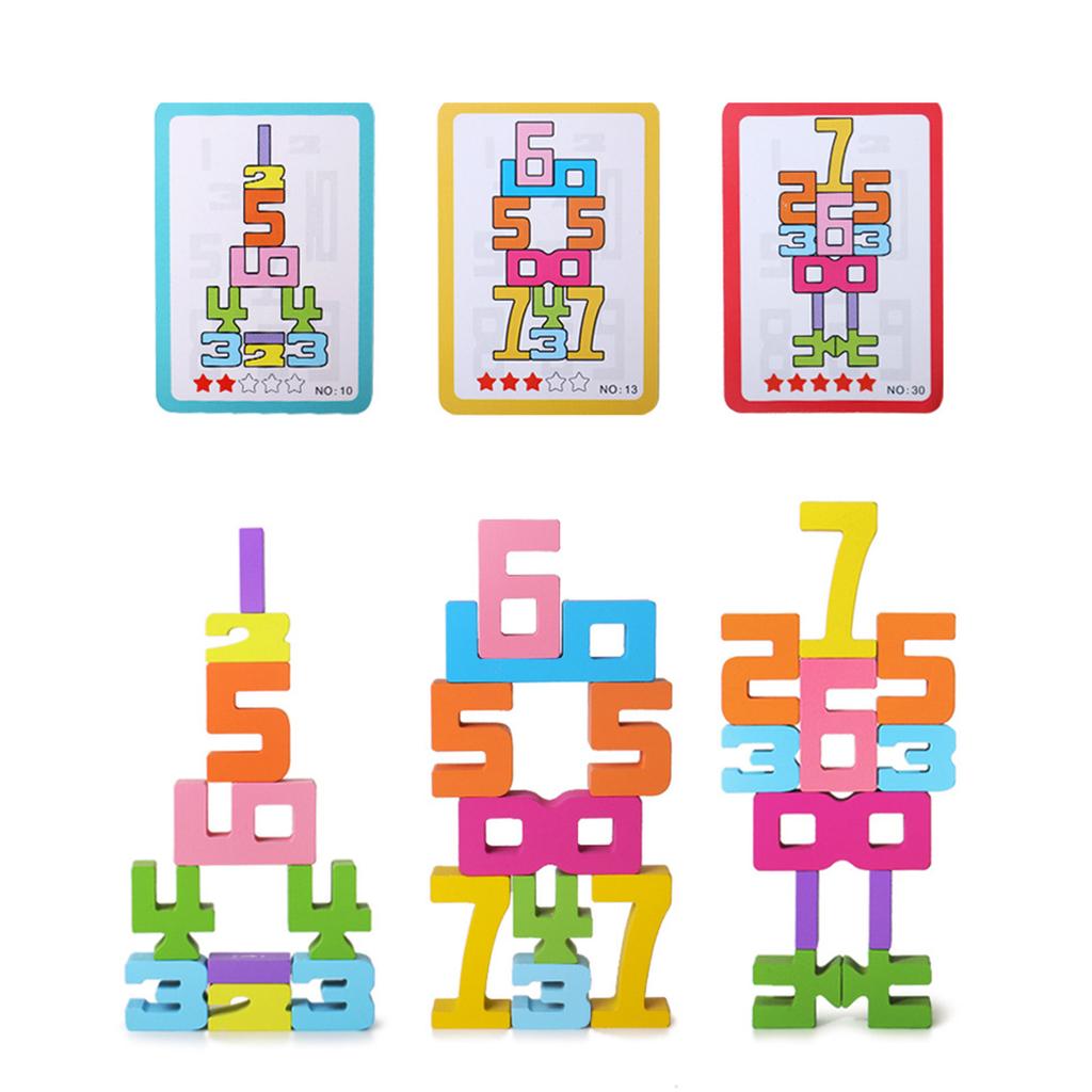 Digital Puzzle 3D Number Building Block Set for Baby Stacking Toy Brain Developmental Learning Gift for Kids