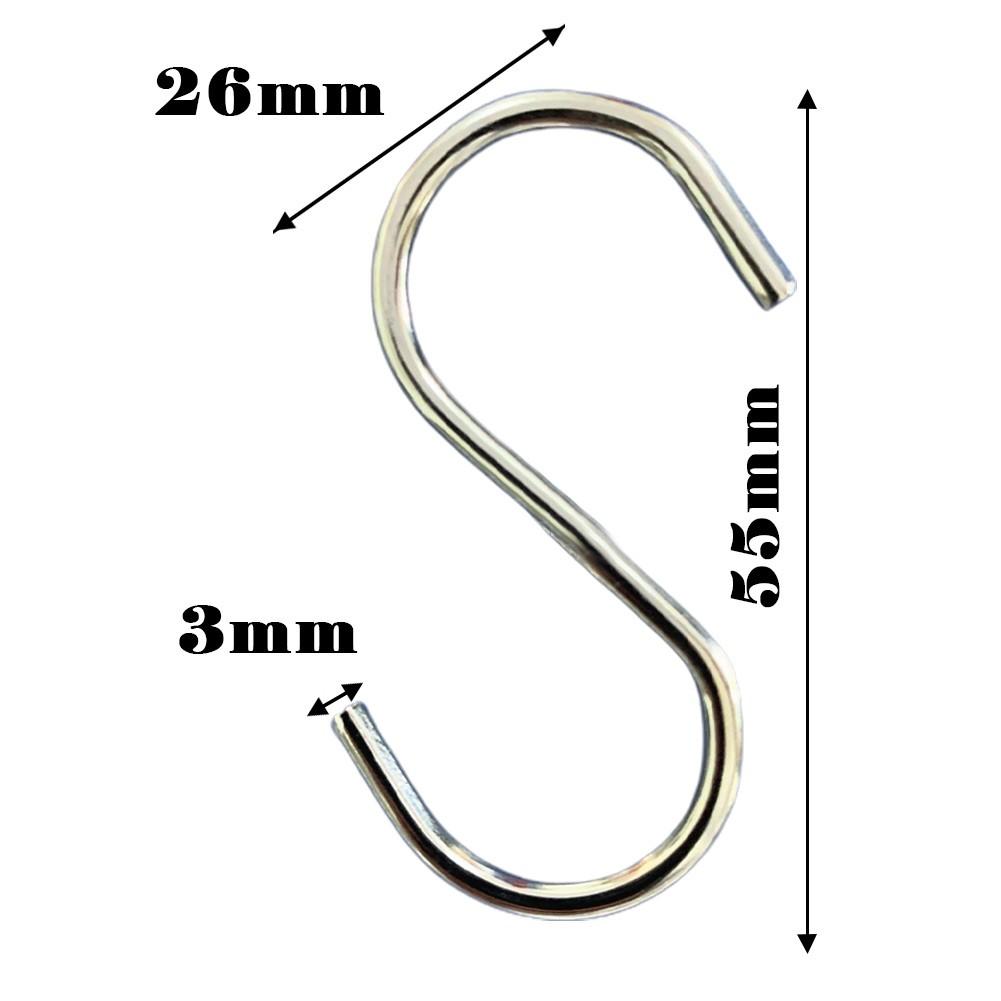 S HOOK 10Pcs 2 1/5" INCH S HOOK LOT OF STEELS HOOKS S-HOOKS