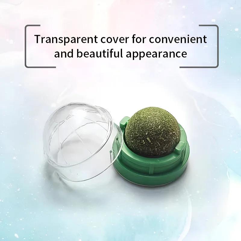 Erba gatta naturale Gatti Adesivo da parete Palla Giocattolo Tiragraffi Dolcetti Sano Naturale Rimuove le palline per favorire la digestione Snack di erba gatta